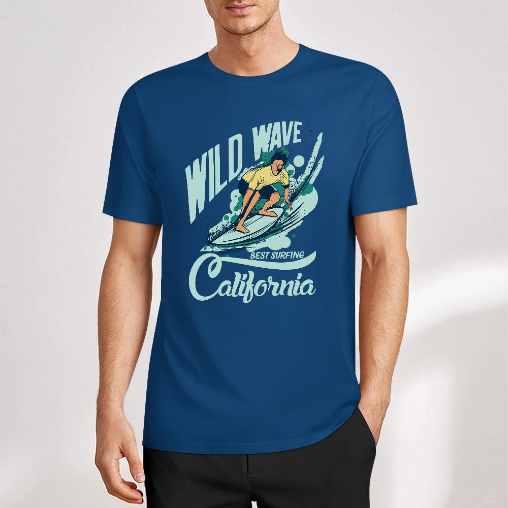 New 2025 Pure cotton short sleeved T-shirt two side print