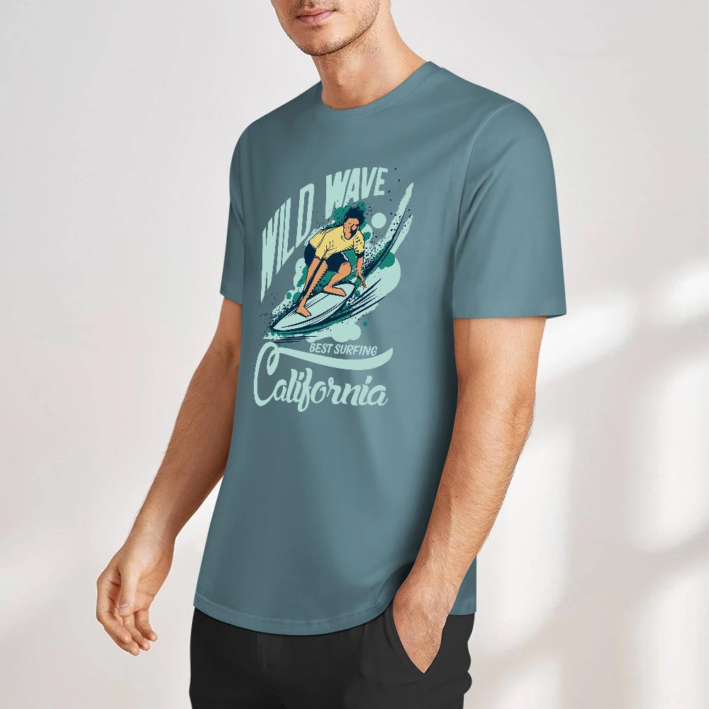 New 2025 Pure cotton short sleeved T-shirt two side print