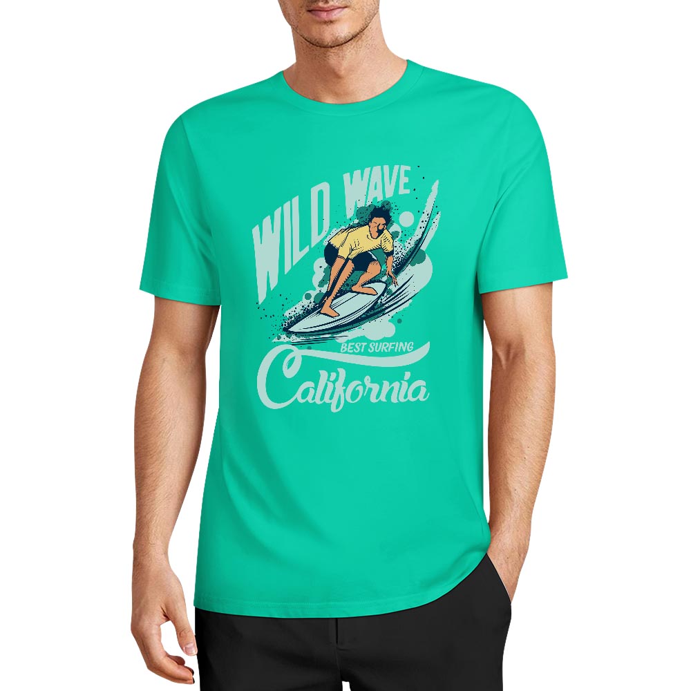 New 2025 Pure cotton short sleeved T-shirt two side print