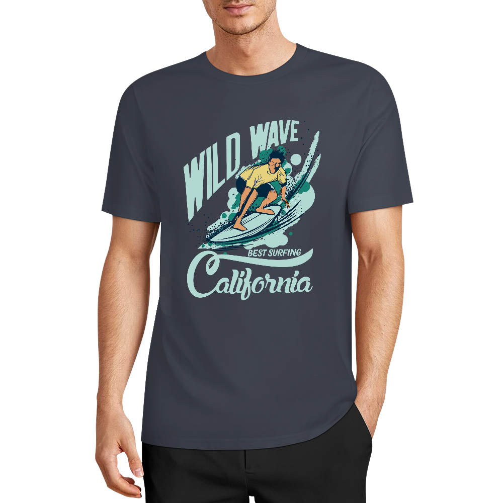 New 2025 Pure cotton short sleeved T-shirt two side print