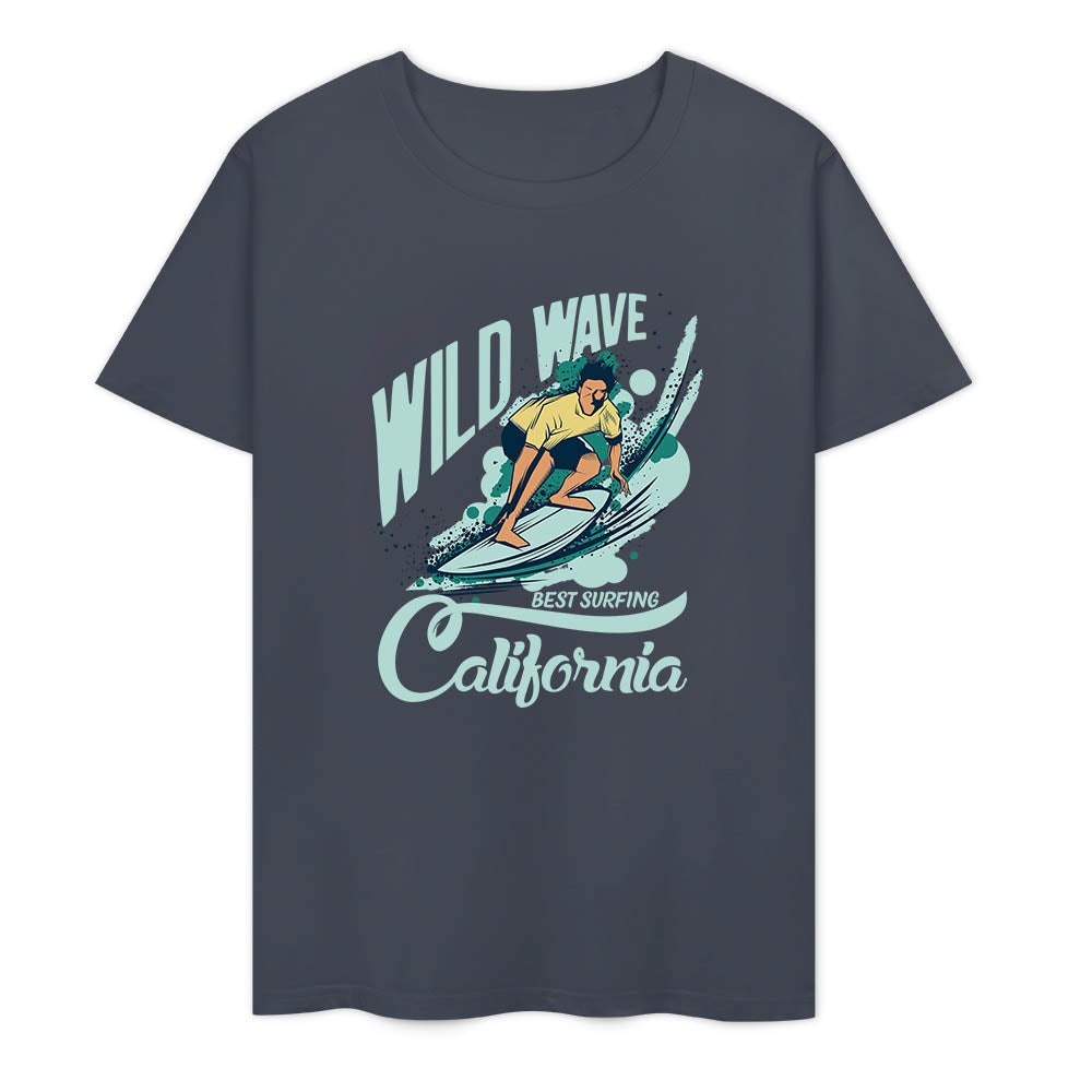 New 2025 Pure cotton short sleeved T-shirt two side print