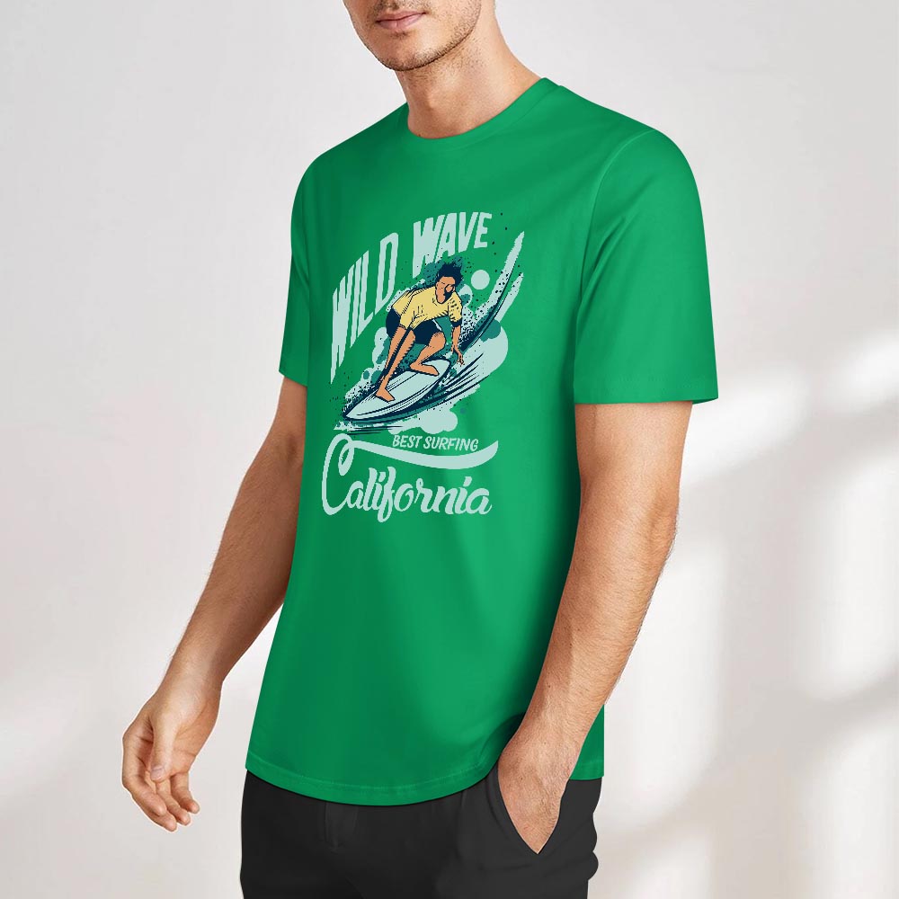 New 2025 Pure cotton short sleeved T-shirt two side print