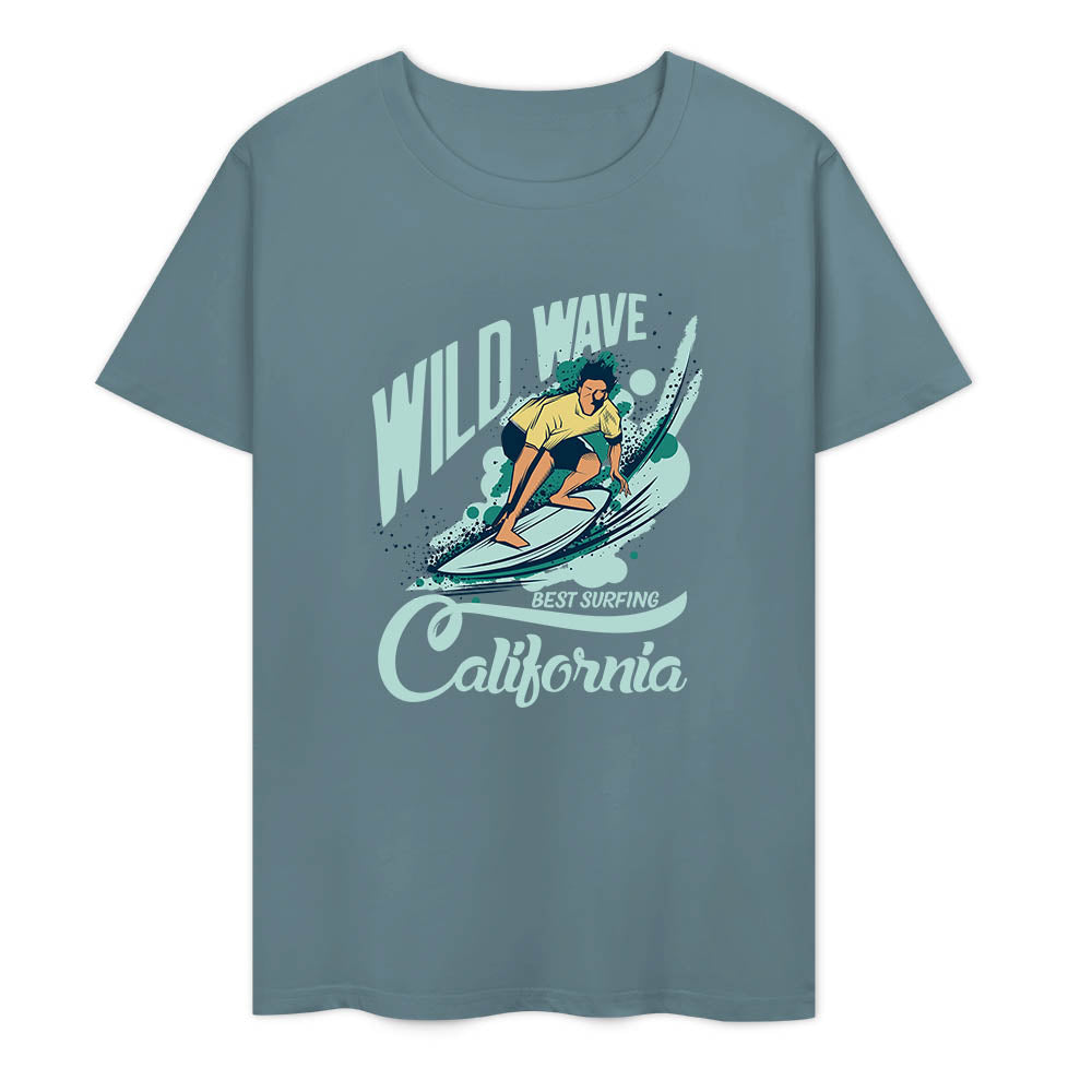 New 2025 Pure cotton short sleeved T-shirt two side print