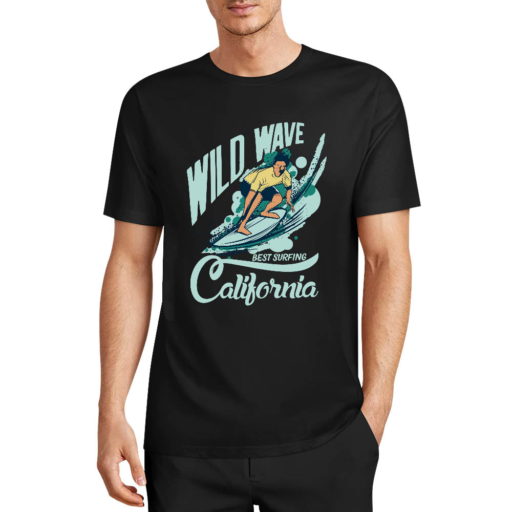 New 2025 Pure cotton short sleeved T-shirt two side print