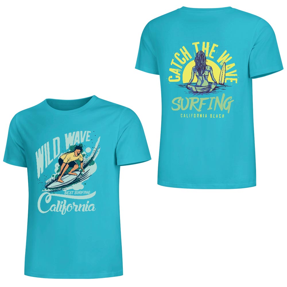 New 2025 Pure cotton short sleeved T-shirt two side print