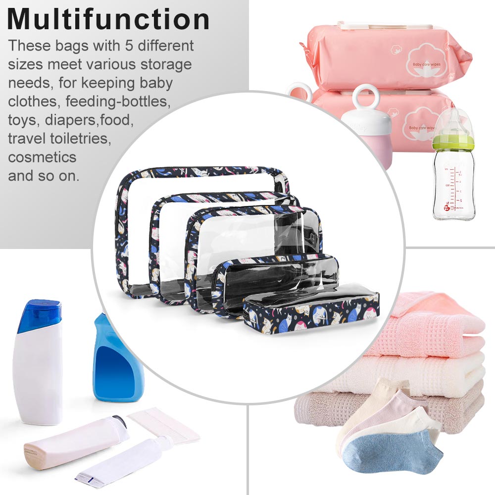 New Transparent storage bag Five in One