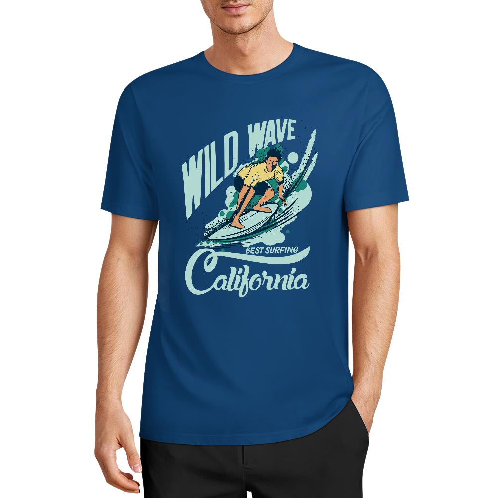 New 2025 Pure cotton short sleeved T-shirt two side print