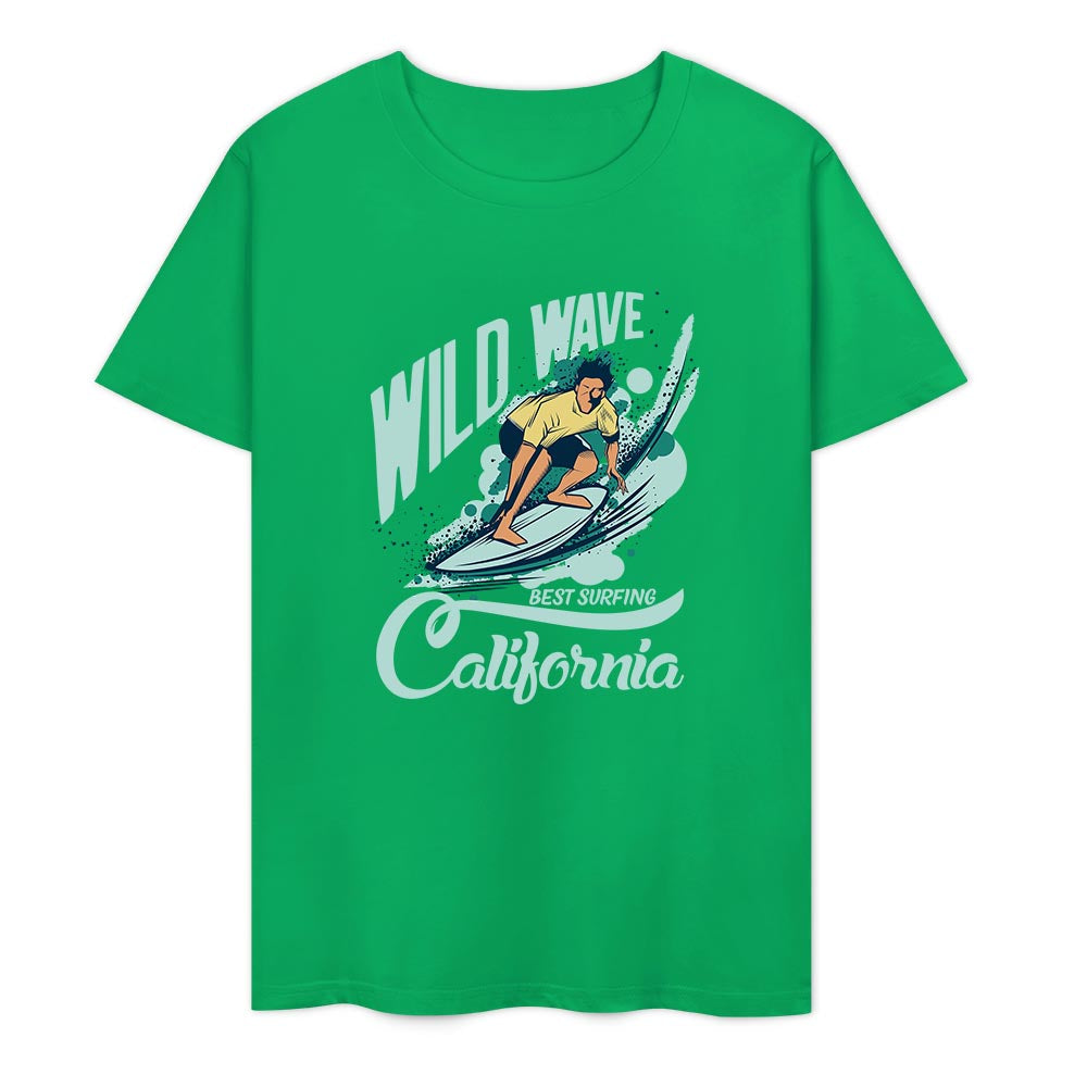 New 2025 Pure cotton short sleeved T-shirt two side print