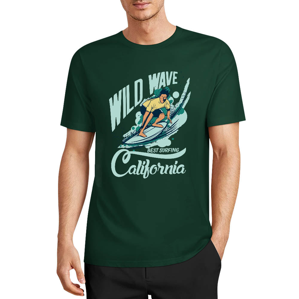 New 2025 Pure cotton short sleeved T-shirt two side print
