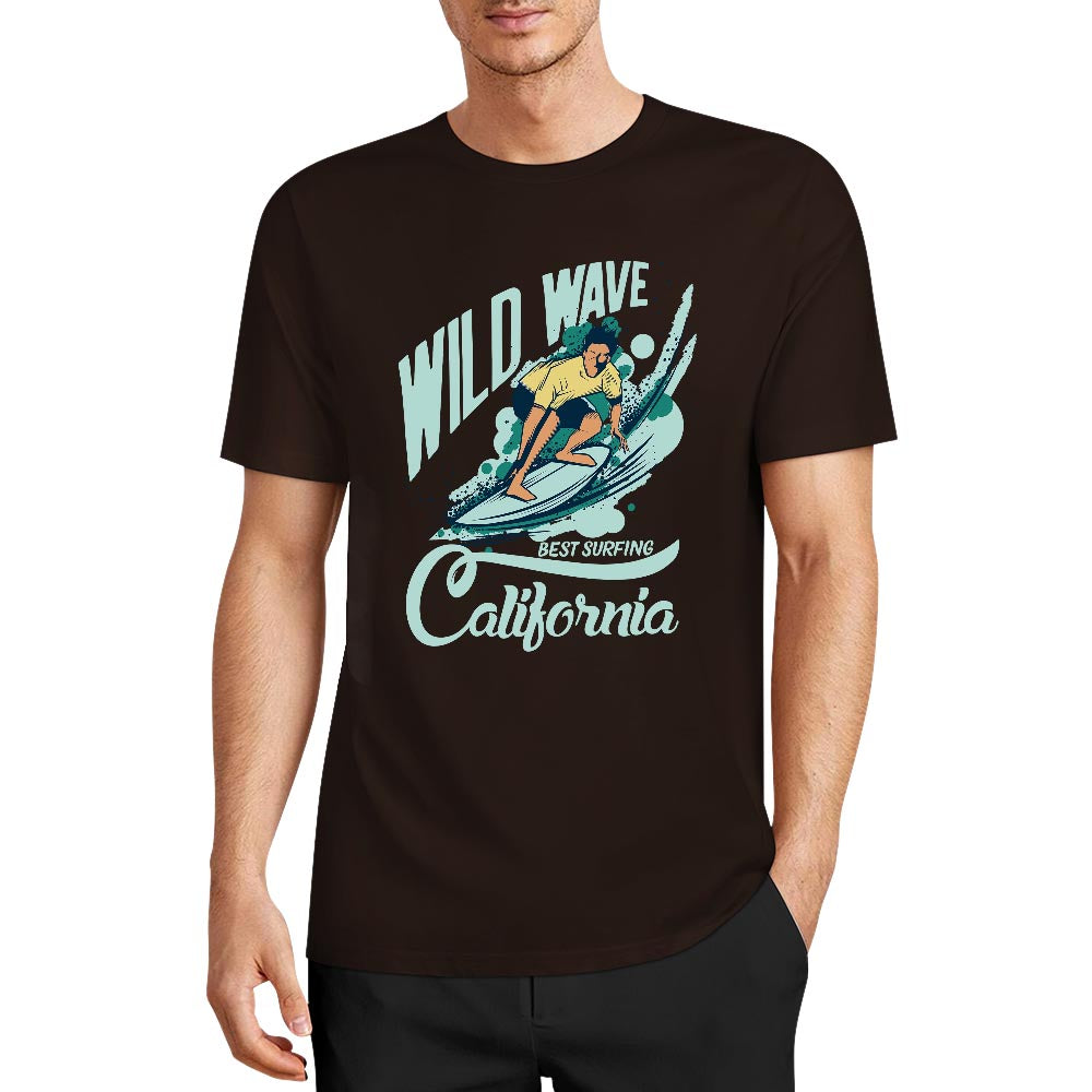 New 2025 Pure cotton short sleeved T-shirt two side print